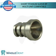 10x Dental Short Titanium Sleeve Ø3.78mm Multi Unit Prosthetic 1.4mm Int Hex