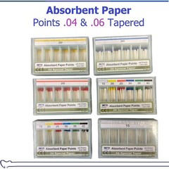 ENDO Absorbent Paper Points Taper .04 or .06, All Sizes #15 20 25 35 40 45 50 55
