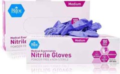 Medpride Powder-Free Nitrile Exam Gloves Large(Pack of 100)