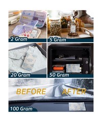 5 Gram (50 Pack) Color-Indicating Silica Gel Packets, Premium Food Grade Desi…