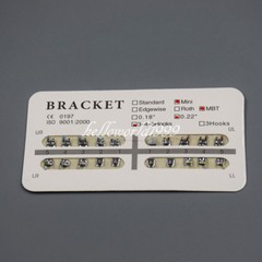 20 Pcs/Pack Metal Dental Orthodontic Brackets Braces MBT Slot.022 3-4-5 W/ Hooks