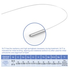 AZDENT Dental Orthodontic Super Elastic Niti Arch Wire Round Natural Nature Form
