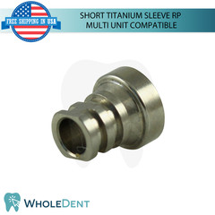 10x Dental Short Titanium Sleeve Ø3.78mm Multi Unit Prosthetic 1.4mm Int Hex