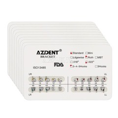 AZDENT Dental Orthodontic Brackets Braces Standard Roth Slot.022 Hooks 345 FDA