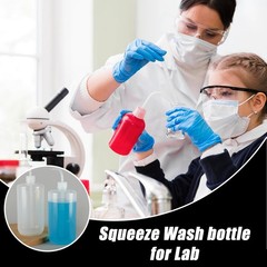 2 Pack 500ml Squeeze Bottles for Cleaning Watering and Lab Use