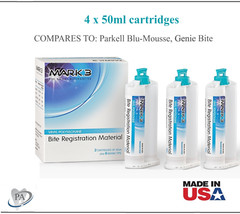 Dental VPS Bite Registration Material FAST SET, REGULAR, 50ml cartridge Or Tips