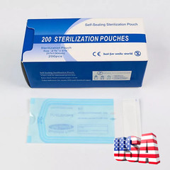 200x Self Sealing Sterilization Pouch Bags Disposable Dental Sterile Bag Pouches