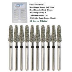 Dental Diamond Burs FG Round End Taper 856 850 Super Coarse Fine High Speed Burr