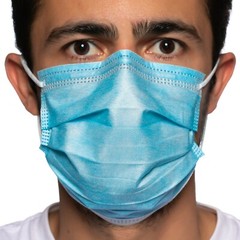 100 ASTM Level 1 3-Ply Disposable Medical Surgical Face Blue Masks (2 Box of 50)
