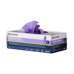 *100-Pieces* Halyard Purple Powder-Free Nitrile Exam Gloves Large 55083