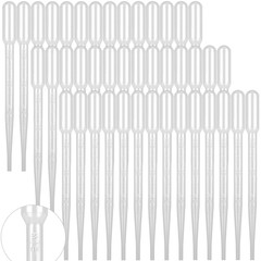 100 PCS 3ML Dropper Pipettes Essential Oil Transfer, Disposable Plastic Eye Drop