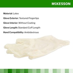 McKesson Confiderm Latex Exam Glove Standard Cuff Length X-LARGE 100 per Box
