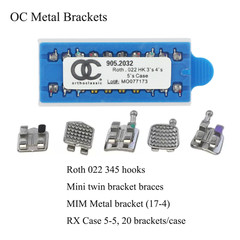 Dental Orthodontic Mini Brackets Metal Braces MIM ROTH MBT 018 022 345 Hooks
