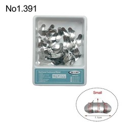 100 Pcs/Box Dental Metal Matrices Refill Matrix Band Sectional Contoured Ledge