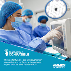 AMMEX Clear Vinyl Disposable Exam Gloves 3 Mil Latex-Free & Food-Safe