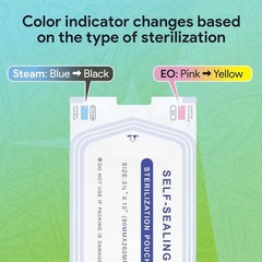 FifthPulse Self-Sealing Sterilization Pouches 3.5×10 Color Indicator – 200Pk
