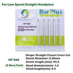Wave Dental Carbide Bur Straight Handpiece Long Burs HP 555 557 558 559 563