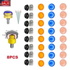 US 8PCS Dental Locator Overdenture Retention Caps & Metal Housing–PEEK Material