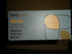 Beesure Nitrile Powder Free Exam Gloves 100 By Weight Size Medium Item #BE1117
