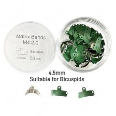 50Pcs Dental Matrix Bands PTFE Coat Non-Stick Sectional Contoured Metal Matrices