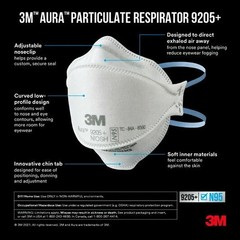 3M Aura 9205 N95 Particulate Respirator Face Mask * Choose Quantity *