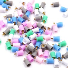 100Pcs/Box Dental 4 Webbed Screw On Type Rubber Polishing Cups Prophy Polisher
