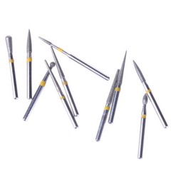 1 Box Dental Diamond FG Burs Drill Kit Creamics/Composite Polishing 10 Pcs/Box