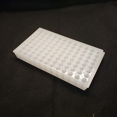 96-well reversible PP tube rack for 0.5, 1.5, & 2.0mL microtubes, WHITE, 4 CT