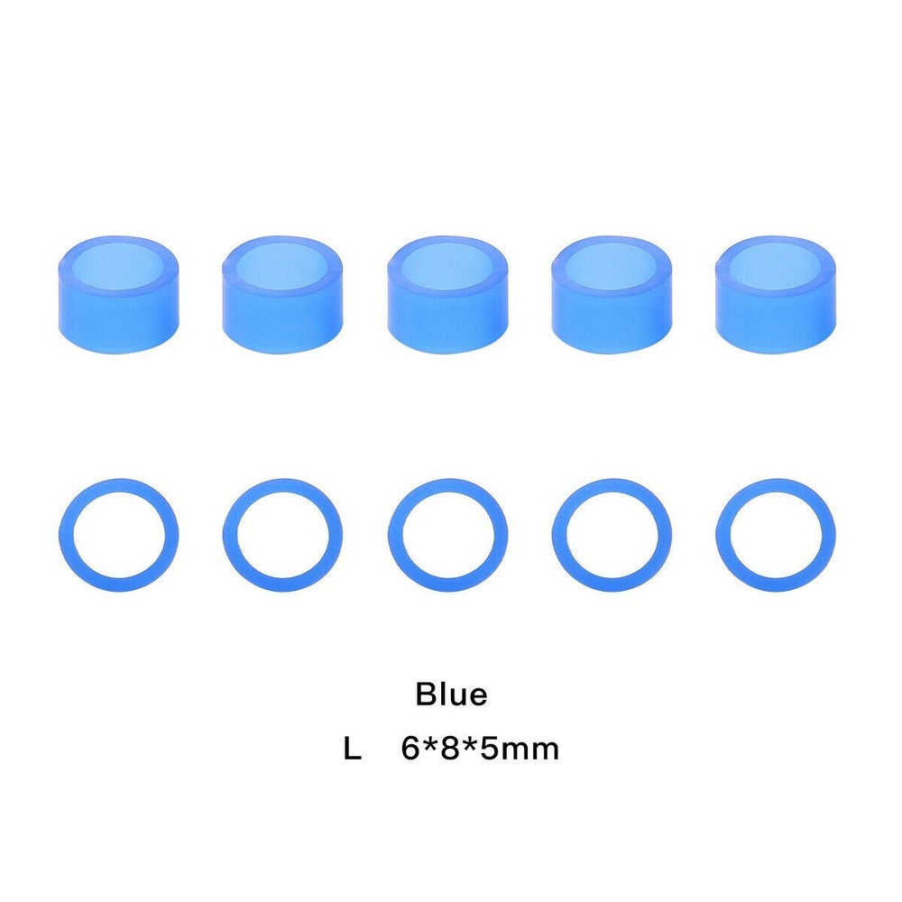 100 Pcs/Box Dental Instrument Hygienist Silicone Color Code Rings Bands Circle