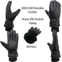 Skydeer 100 Full Grain Deerskin Leather Winter Gloves For Men And Women Warm