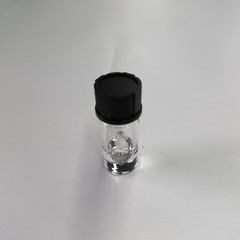 3mL Clear Borosilicate Glass Vial V-Shape with Solid Cap, Pack of 100 Vials Lab