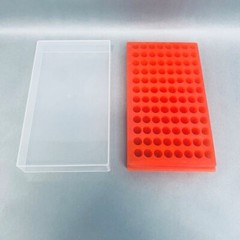 USA Scientific Microtube Rack Reversible with Lid Holds 96 Tubes Lot of 9 Racks