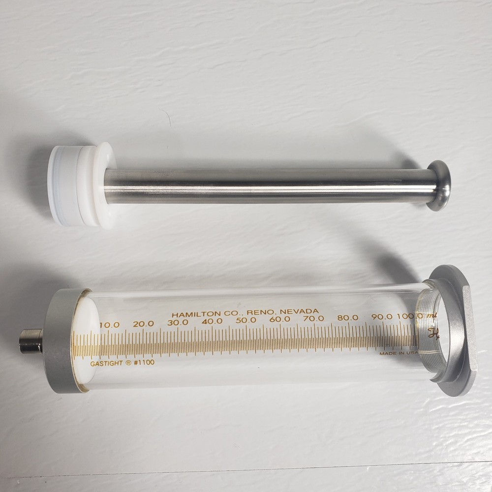 HAMILTON Gastight #1100 100.0ml Srng, Broken Luer Hub Tip