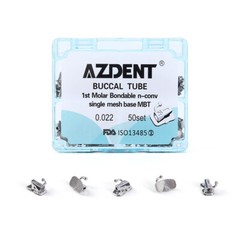 AZDENT Dental Orthodontic Buccal Tubes 1st 2nd Molar Tube Roth MBT 022 Bondable