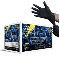 Black Lightning Nitrile Gloves 6 Mil, Disposable Powder-Free Exam & Work Glov…