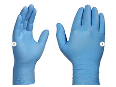 AMMEX XL Blue Nitrile Disposable Gloves, 3 Mil, Latex & Powder Free Case of 10