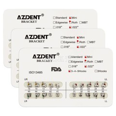 10 Packs Dental Orthodontic Bracket Braces Mini Roth .022 Hooks 3-4-5 AZDENT