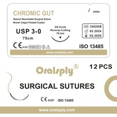 12 Boxes Sutures CHROMIC GUT 3-0/4-0 for Veterinary Practice Training Use Only