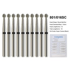 Dental Bur Diamond Burs FG High Speed Round End Taper Cylinder Football Barrel