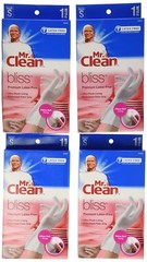 4 Pair Small White Protective Gloves Latex Free Soft Lining 12 Inch Cuff