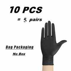 Black Nitrile Disposable Gloves Latex Free Textured Work Mechanic Tattoo 10-100