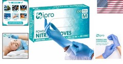 Ambidextrous 4 Mil Disposable Nitrile Gloves – Durable and Waterproof, 100 Count