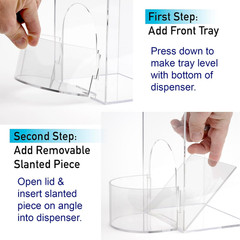 Earplug Holder, Universal Clear Acrylic Storage with Blue Lid for Small Bulk Acc