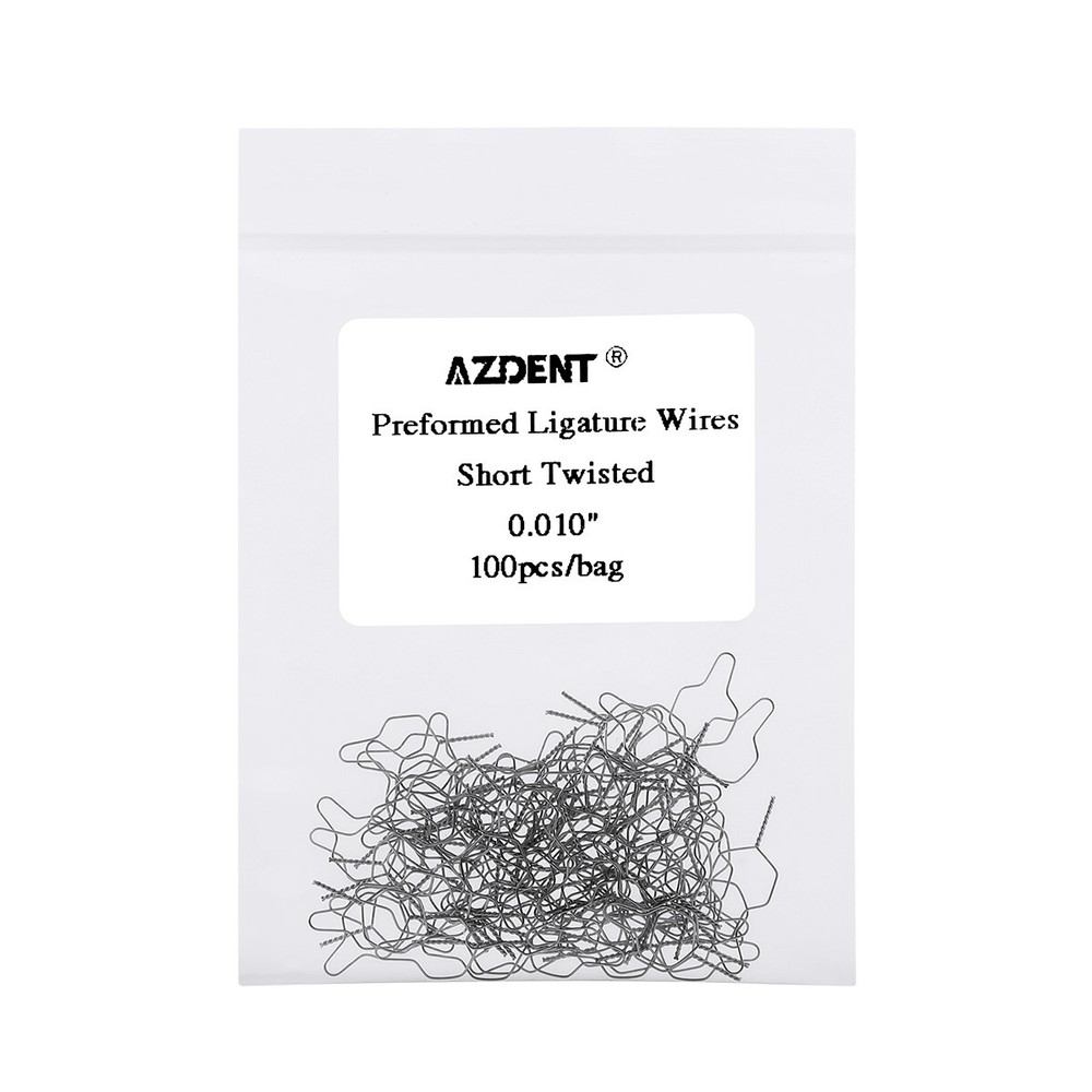 AZDENT Dental Ortho Wire Preformed/Kobayashi Ligature Wire Ties Long/Short Twist