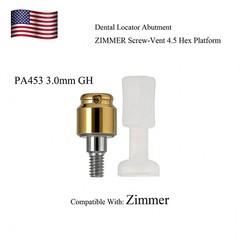 US ZIMMER Tapered Screw Vent Ø4.5mm For Locator Abutment 1-5.0mm GH Internal Hex