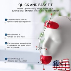 Dental Orthodontic forward pull Headgear facemask with Single Lever Adjustable