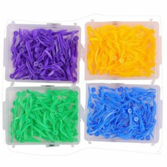 100Pcs/Box Disposable Dental Plastic Wedges Plastic Concave Design Wedge W/ Hole