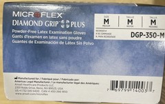 Microflex Diamond Grip Plus DGP-350 Tan Latex Gloves, Medium, 5 mil, 9″, 100/Box