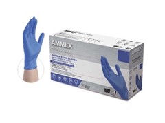 AMMEX Professional Cerulean Blue Nitrile Exam Gloves – Case of 1000/10 Boxes 3ml