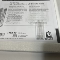 BRAND UV-Cuvette Micro 70µL, 759230 (100 pcs )